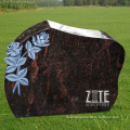 Detailed Carving Classic g603 black granite monument marble tombstone